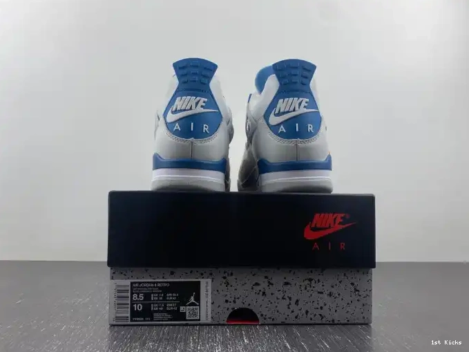 1st Kicks Shoes 4 FV5029-141 Air Military Jordan Blue 0505